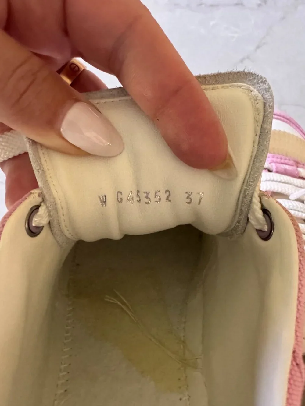 Chanel Interlocking CC Logo Canvas Sneakers — Pink/White Reference G45352